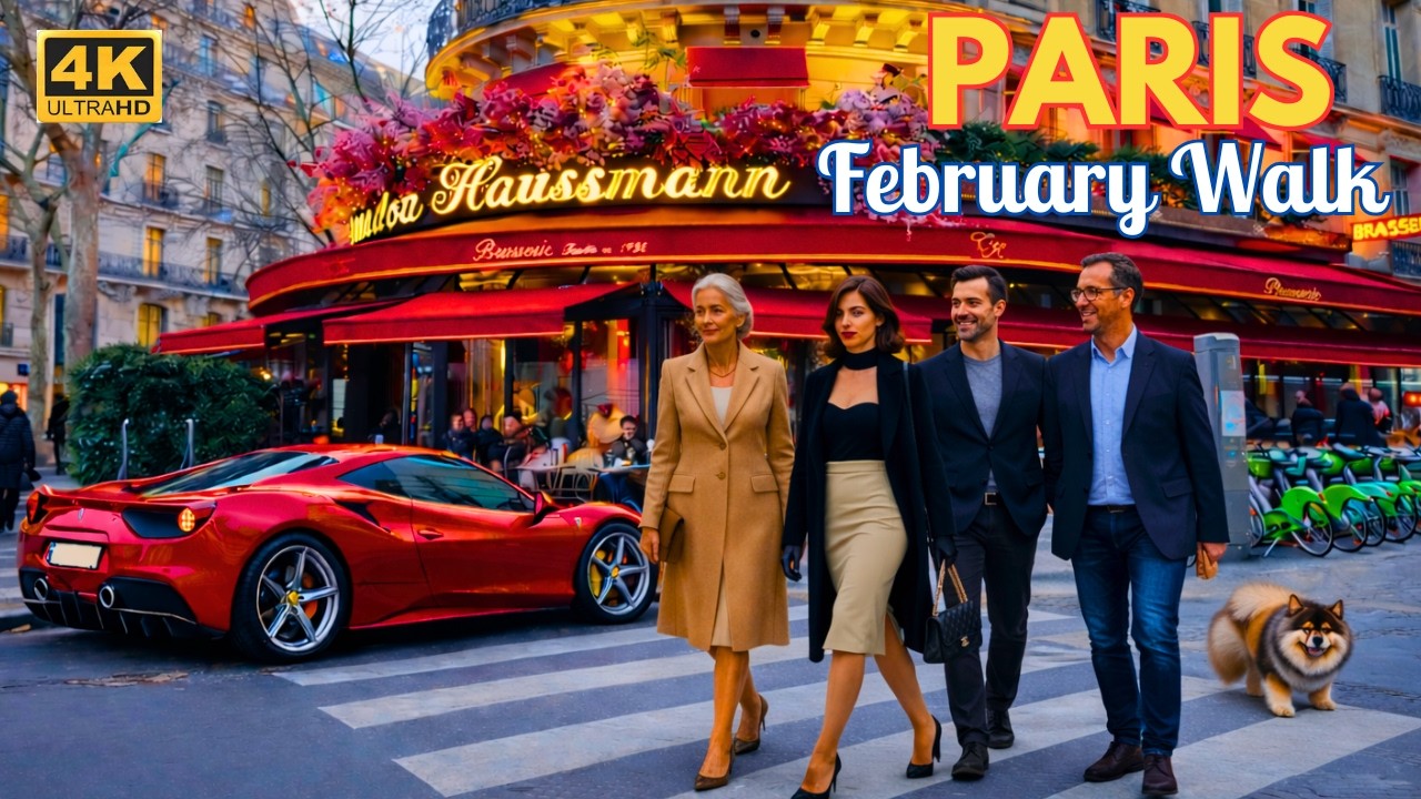 Зимний вечер в Париже ❄️ | От Village Royal | 21 февраля 2026 | Пешеходная прогулка 4K HDR