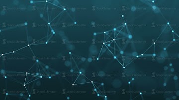 4k abstract loop color geometrical background with lines and dots