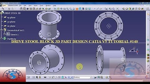 DRIVE STOOLS || CATIA V5 3D PRACTICE DRAWING || BASIC TUTORIALS FOR BEGINNERS #140