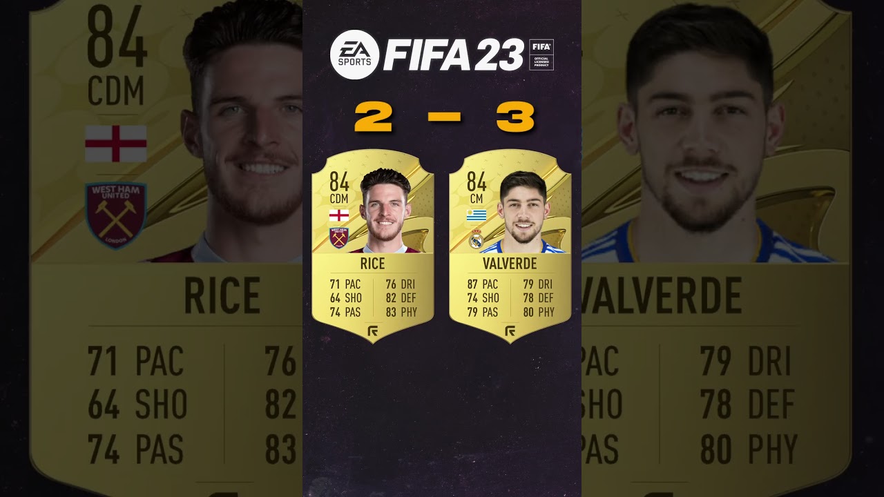 Rice vs Valverde: FIFA Comparison Battle