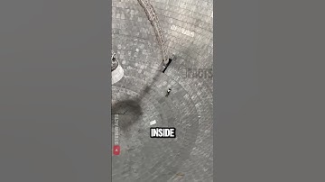 Deze kerel zat vast in een gigantische satellietschotel 😱