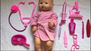 لعبة  الدكتورة وادوات الطبيب العاب الاطفال للبنات والاولاد doctor doll set toys game