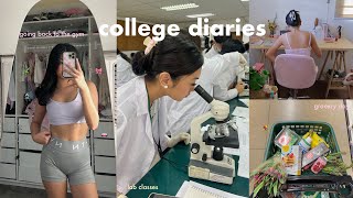 COLLEGE DIARIES | grocery day, lab classes, gym day 👩🏻‍🔬💗