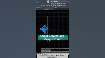 Use Space bar for move ,rotate, Scale, and Mirror in #autocad