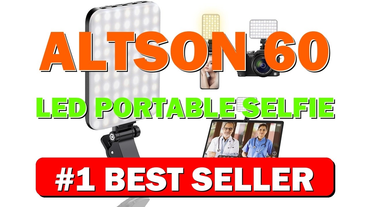 ALTSON 60 LED Portable Selfie Light Video Conference Lighting with Clip & - B0C2C9QT91