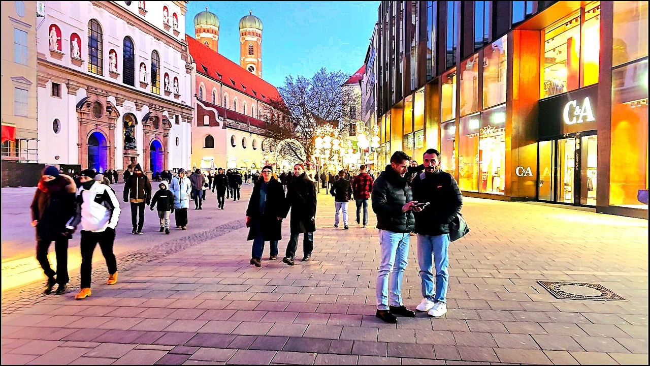 New Year’s Eve at Marienplatz Munich | 4K POV ASMR City Walk