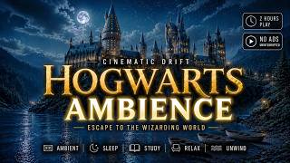 Harry Potter Ambience | Hogwarts Castle at Night | 2 Hours of Relaxing Atmosphere 