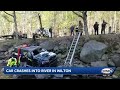 Car crashes into river in Wilton