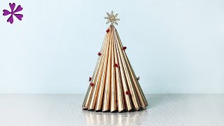 DIY Quick paper Christmas tree made of newspaper, magazine (ENG Subtitles) - Speed up 712