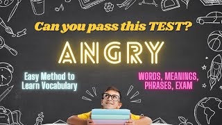 Angry Synonym words | Improve your Vocabulary, Grammar & Reading Skills.