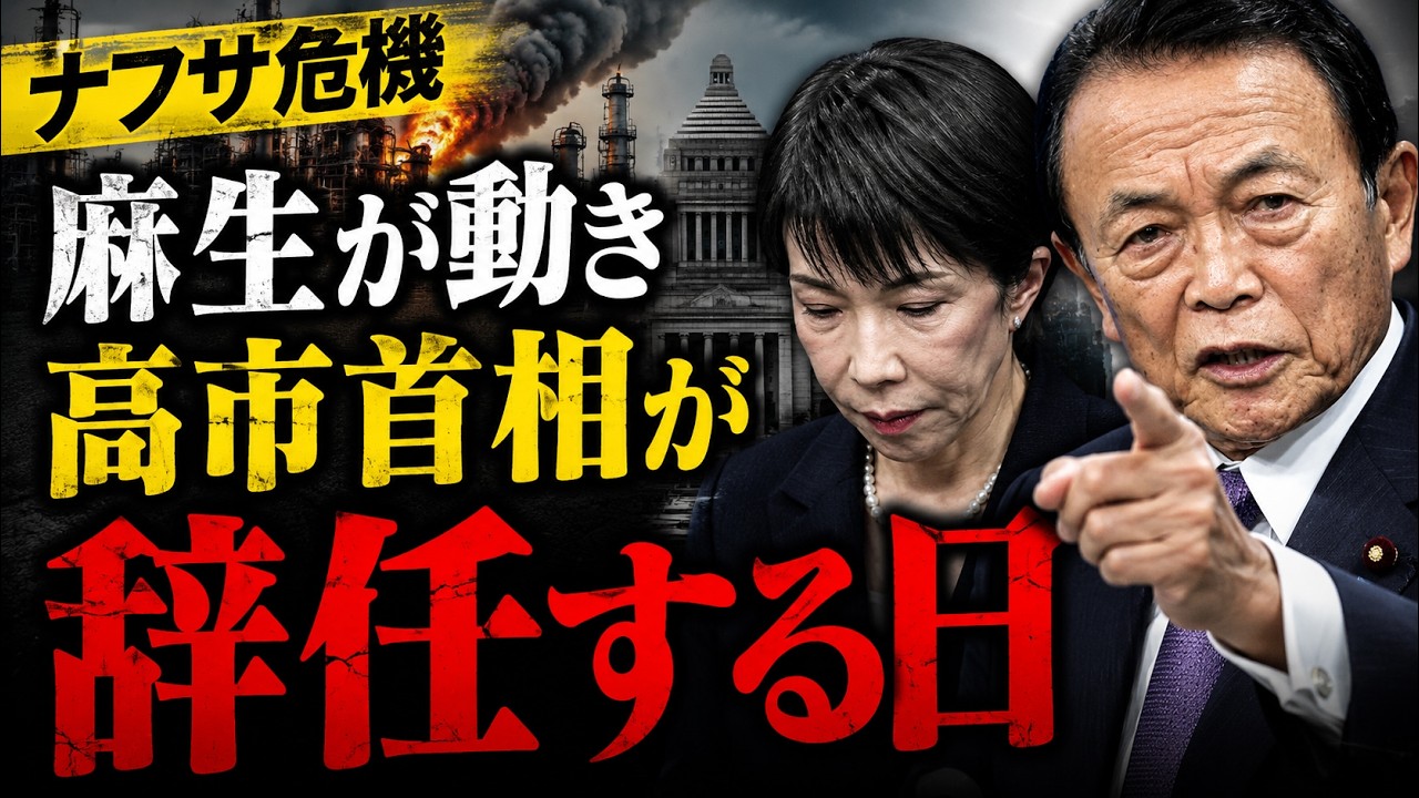 この夏、高市首相は、ナフサ危機と麻生太郎に追い落とされる！元朝日