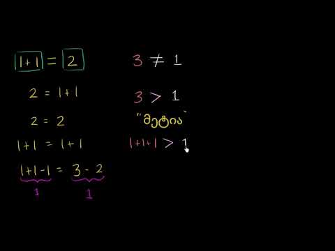 მეტობის და ნაკლებობის ნიშნები