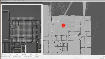 Adaptive Monte Carlo Localization (AMCL) simulation on ROS.