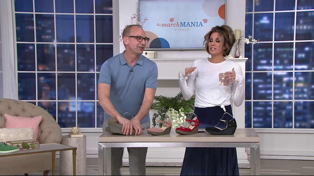 FLY London Leather Ankle Strap Wedges - Yuna on QVC