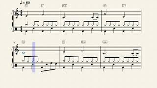 Still – Hillsong Piano Chord and Drums Notation
