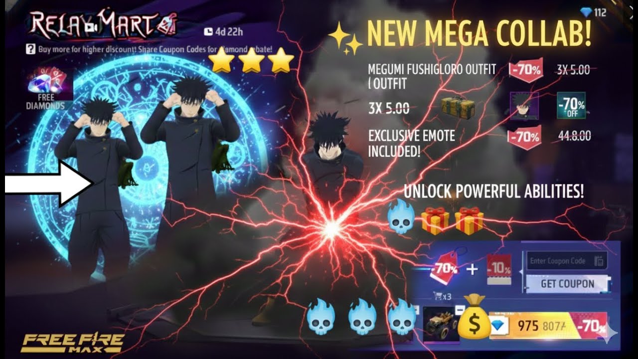 UNLOCK NEW BUNDLE 😍 | FREE FIRE xJJK COLLAB |🔥