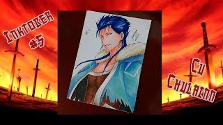 Speed Drawing - Cu Chulainn | Caster (Inktober #5) Fate/Grand Order