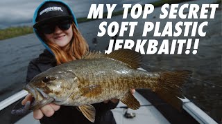 TOP SECRET Soft Plastic Jerkbait for Smallmouth Bass - Insane Underwater Bass Strikes! screenshot 1