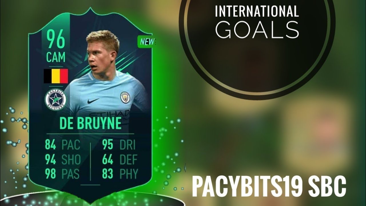 INTERNATIONAL GOALS pacybits19 Kevin de bruyne SBC