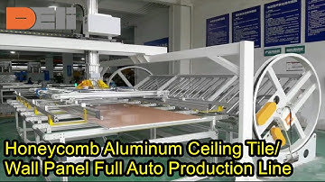 Honeycomb Aluminum Ceiling Tile/Wall Panel Full Auto Production Line #honeycombceiling #ceiling
