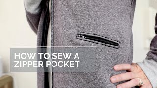 How to Sew a Zipper Pocket Sewing Tutorial