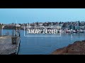 Iceland January 24, 2021 | Boats in a Marina in Hafnarfjörður at Dusk [4K]