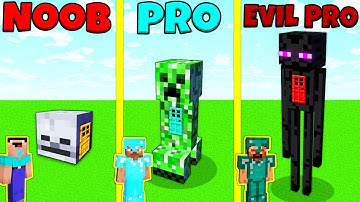 Minecraft Battle: NOOB vs PRO vs EVIL PRO: MONSTER HOUSE BUILD CHALLENGE / Animation