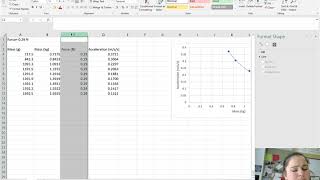 Physics Lab: Force, Mass, and Acceleration Data Analysis Part 2