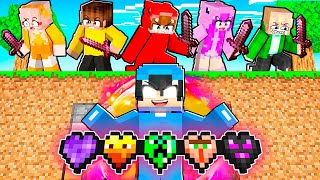 Minecraft: CORAZONES PERSONALIZADOS vs 5 Asesinos Speedrun