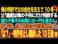 【感動スカッと】俺の特許で父の会社を支え10年…父「遺産は俺の子供にだけ相続。前妻の連れ子養子のお前には一円も渡さん」俺「では、全て本当の子供達に頼んで」「は?」→特許停止し離縁した10日後w【朗読】