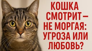 видео: Когда кошка смотрит вам в глаза и не моргает — это угроза или любовь? картинка: Когда кошка смотрит вам в глаза и не моргает — это угроза или любовь?