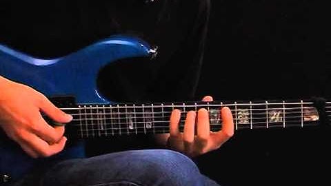 Shred Guitar Lick with Legato and String Skipping - Lead Guitar Lesson