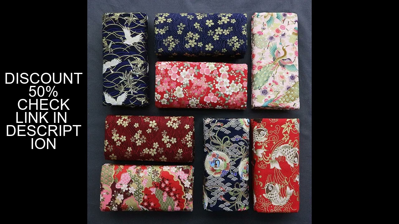 Japanese Fabric Cotton Per Meter for Kimono Sachet Pillowcase Doll Clothes Diy Sewing Bronzing Print