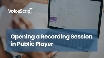 Opening a Recording Session in Public Player