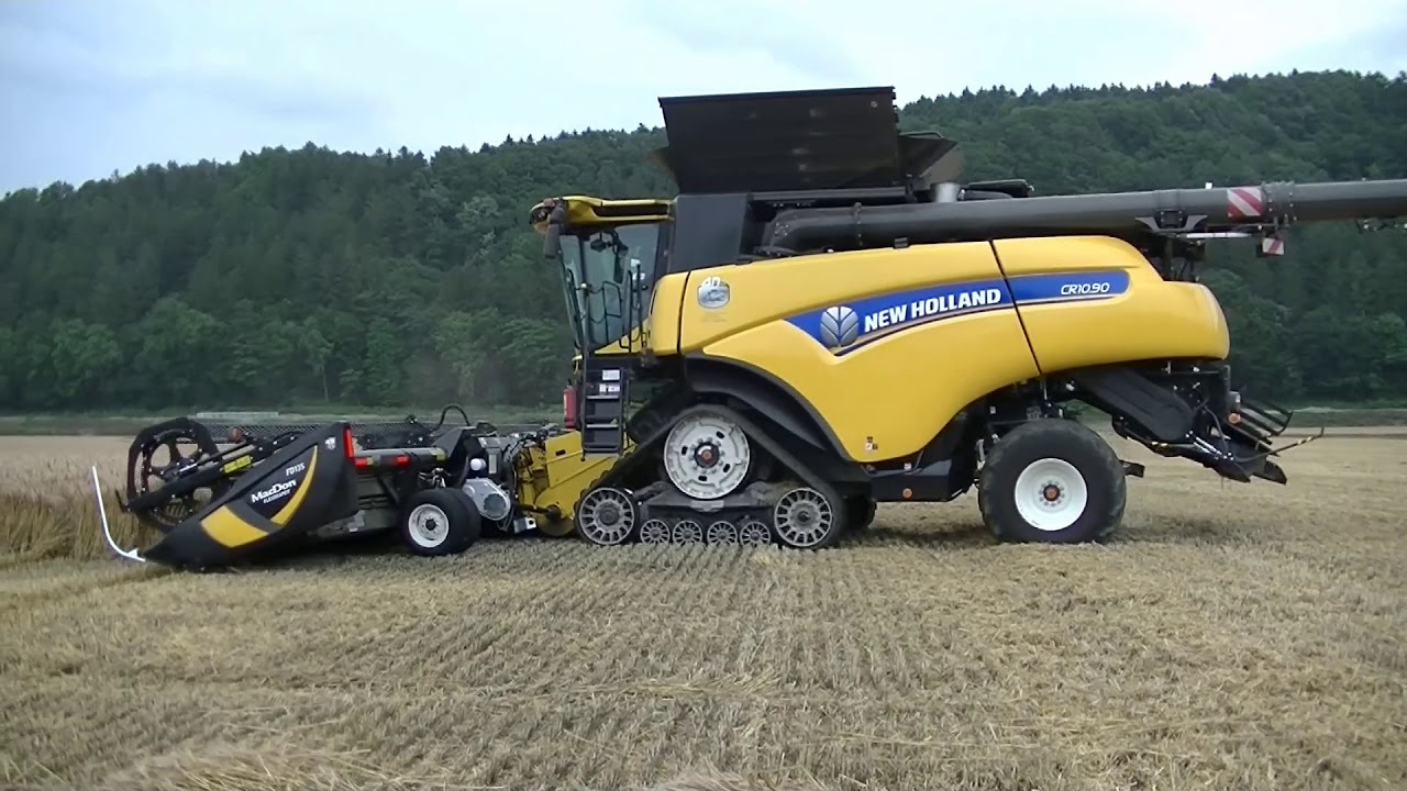 大型コンバインによる小麦の収穫作業 Youtube