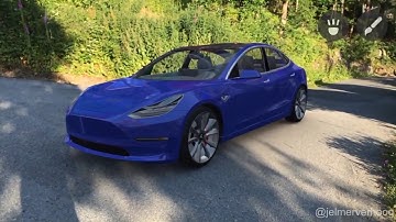 Tesla Model 3 with ARkit by @jelmerverhoog