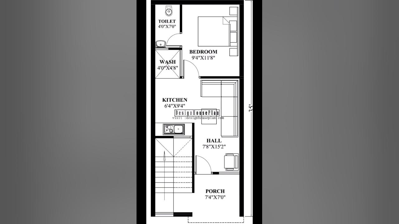 15-x-35-house-plan-one-bedroom-youtube