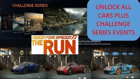 How To Unlock All Cars (Including limited) And Challenge Series in NFS : The Run