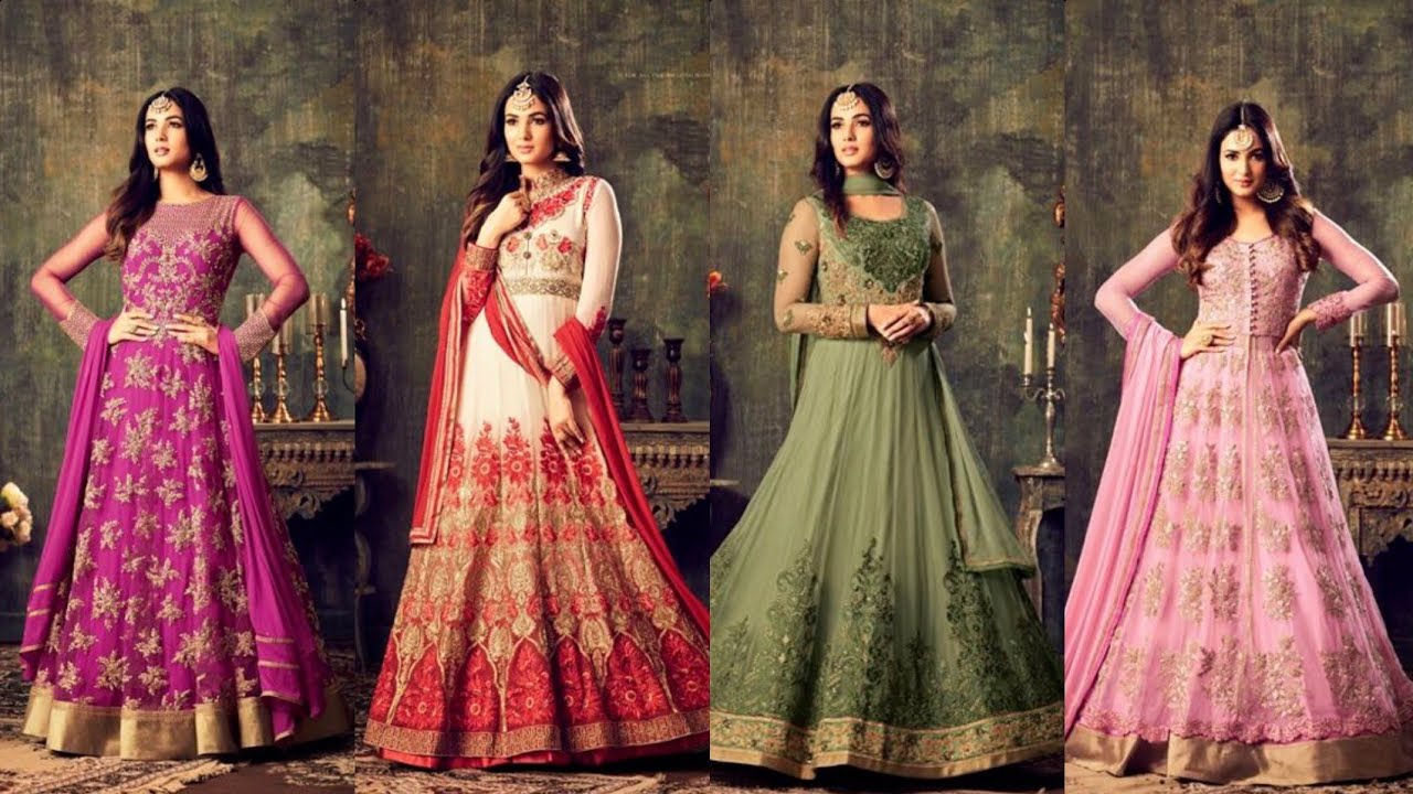 Latest Collection of Designer Partywear Anarkali Suits for Women and Girls 2018||Nafees Collection