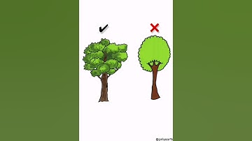 How to Draw a Tree 🌳|| very easy tutorial of a Tree || #drawing #art #tree #shorts #youtubeshorts
