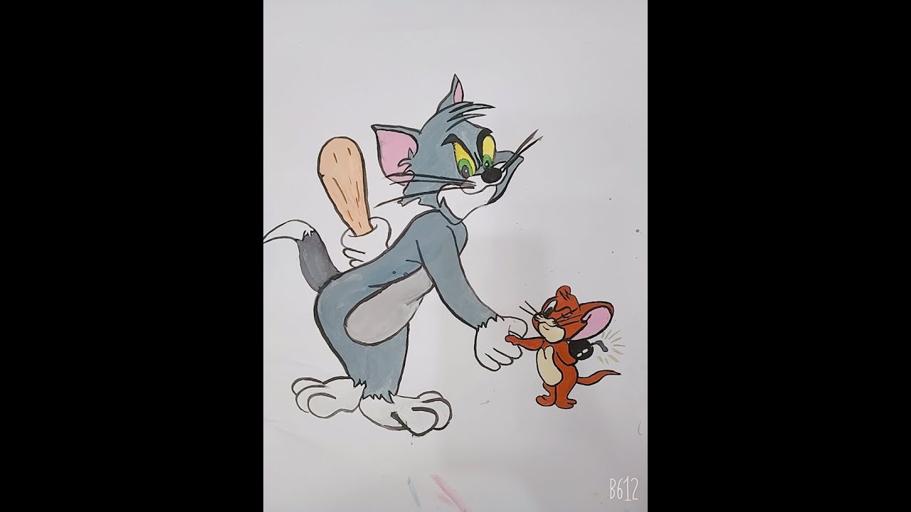 رسمت توم وجيري واستخدمت الوان المياه لاول مرة شوفوا صححت الاخطاء ازاي رسم سهل رسم بسيط Youtube