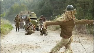 AntiJaps Movie! Japs raids a village, Eighth Route uses scarecrows as bait to blow up 1,000 Japs.