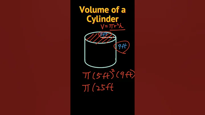 How to Find the Volume of a Cylinder #Shorts