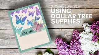 Dollar Tree Butterfly Card