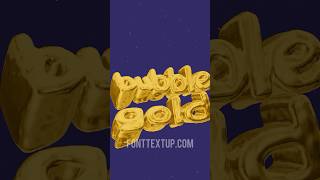 Bubble Gold 3D Text Animation -  A satisfying loop of "Bubble Gold" 3D typography floating in space.