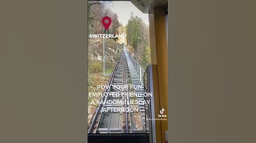 Picturesque Funicular Ride---St .Imier, Switzerland #traveltok #funicular #urbanmediatoday