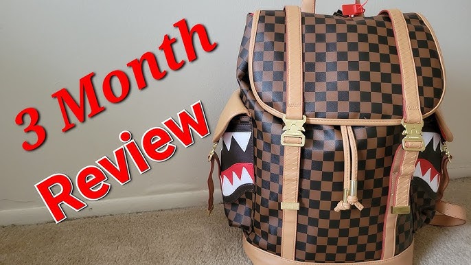 Sprayground Sharks in Paris Backpack Triple Unboxing and Review - LV Dupe?  