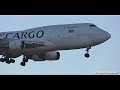 Saudia Cargo Boeing 747-481(BDSF) sunset landing at Pisa Airport