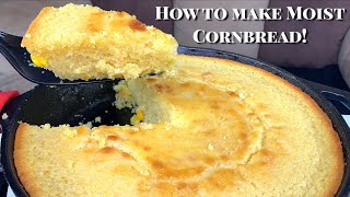 HOW TO MAKE MOIST CORNBREAD FROM SCRATCH!