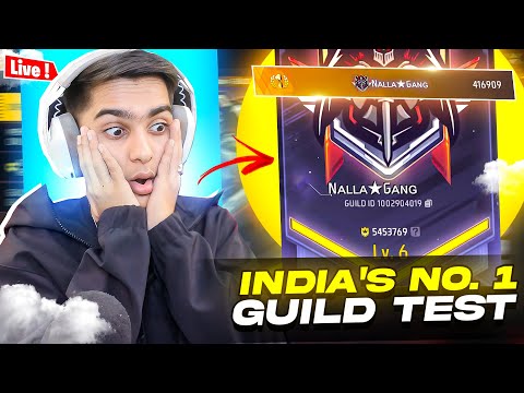 Live India's Top 1 V Badge Guild Test Nalla Gang Aditech - Garena Free Fire Max